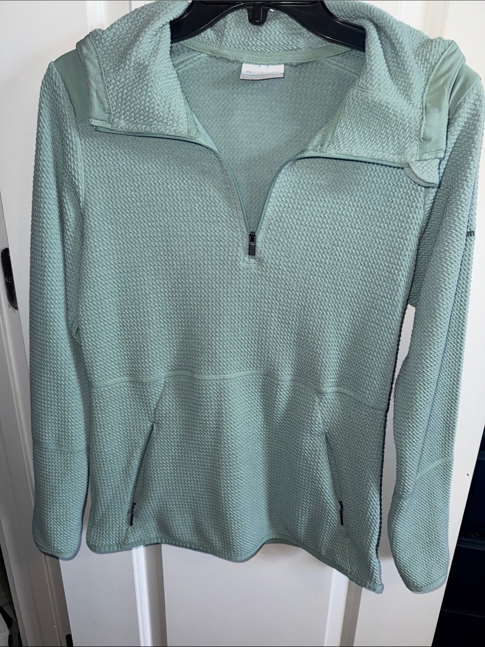 Columbia Mint Green Quarter-Zip Pullover Sweater